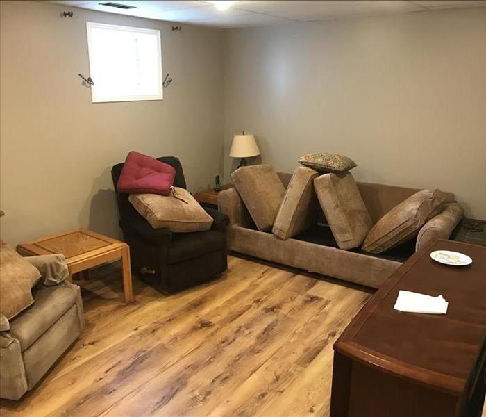 After picture of flooded basement
